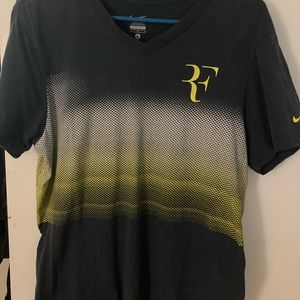 Federer vintage tennis v-neck shirt.